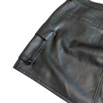 Pistola Rhea Black Faux Vegan Leather Mini Skirt Cargo Pockets Size 31 Women's Photo 10