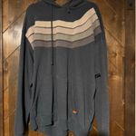 Aviator Nation  Wave Stripe 4 Pullover Hoodie Charcoal Photo 1