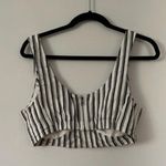 BCBGMAXAZRIA striped linen blend crop top Size 6 Photo 4