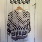 Lucy & Laurel English Floral Paisley Tunic Blouse Photo 3