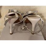 Loris Shoes JEWELED bridal SLINGBACK PUMP Size 38 White Photo 5