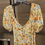 ASTR ππ Floral Puff Sleeve Midi Dress ~ Multi-Color Floral Print XL NWT Photo 9