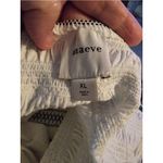 Anthropologie  Maeve Tube Top Smocked White Black Cropped Size XLarge Ruffled Hem Photo 5