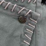 Vintage Cambridge Dry Goods Company Wrap Skirt Sz 0 Green Cotton Contrast Stitch Photo 2