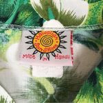 Vintage Hawaiian sunshine Hawaiian hibiscus scrub top S Green Photo 2