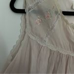 Vintage Feminine Cotton Blend Lace and Embroidered Nightgown by Character White Size 1X Photo 3