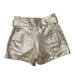 Sézane NWT Sezane Romeo Short in Golden Leather Belted Pleated Shorts 42 / 10 Photo 7