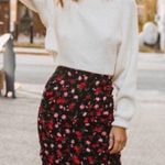 For Love & Lemons NWOT  Molly Skirt Floral Rose Ruched Photo 0