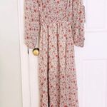 Love Shack Fancy Sunrise Granada Floral Silk Midi Dress Photo 1