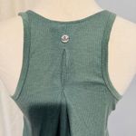 prAna Ribbed Tank Top Racerback Yoga Athletic Green Sleeveless Womens Small Photo 3