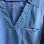 Jaanuu  scrubs top royal blue v neck three front pockets 3X Photo 1