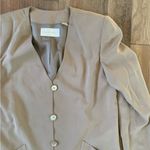 Dana Buchman  Tan V-Neck Blazer Jacket Size 14 Photo 4