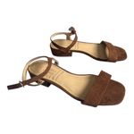LC Lauren Conrad  Obsidian 7 chocolate Block Heel Sandal ankle strap memo…​ Photo 8