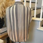 Free People  Baby Blues Stripe Button Down Shirt Top Size Small Photo 5