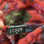 J.Crew  Floral Print Lightweight Scarf Red Pink Blue Green Coastal Grandmother Photo 3