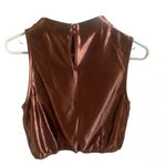 Silk satin maxi skirt set size S color brown, measurements in the pictures Brown Photo 2