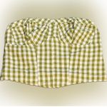Free People NWOT  Leilani Tube Top in Green Gingham Size Large Photo 7