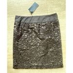 Max Mara NWT  Brown swirl Textured Mini Skirt ‎ Evening Party Cocktail size 12 Photo 4