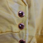 Retrofête Retrofete Willa Dress in Lemonade Yellow Large Mini 3/4 Sleeves Button NWT Denim Photo 7