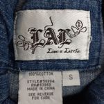 Live a Little  S Chambray Snap Zip Front  Shacket Top Work Shirt Photo 8