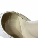 Stuart Weitzman  Leather Lasercut Accents Mules 9.5 White Pointed Heels Luxury Photo 12