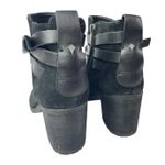 Sam Edelman Hannah Black Suede Leather Strap Almond Toe Chelsea Ankle Boots 8.5 Photo 4