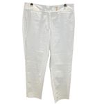 Talbots  White Heritage‎ Cotton Blend Pants 14 Ankle Casual Stretch Lightweight Photo 2