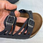 Birkenstock  Black Cutout Sandals Photo 3