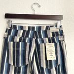 Current/Elliott NWT Current Elliott Womens Pants Blue Stripe Wide Leg Button Fly Size 26 Photo 3