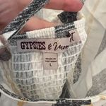 Gypsies & Moondust  L Striped Smocked Crop Top Photo 7