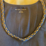 NY & Co Cotton Blue‎ Tank with gold detail Blue Size XS Photo 4