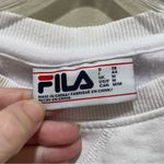 FILA Natalie Crewneck Sweatshirt Fleece Lined White Size Medium Photo 8