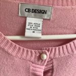 CB Design Pearl Button Down Cardigan Pink Size M Photo 3