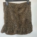 ZARA  Skirt animal print corduroy ruffle skirt size medium Photo 2