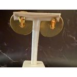 Retro Chic Purple Button Earrings Round and Proud Photo 3