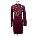 Lulus Swoon-er or Later Burgundy Long Sleeve Lace Dress - Size S Photo 7