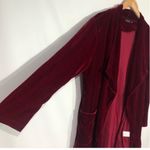 New Amaryllis Velvet Drape Open Front Oversized Burgundy Cardigan Size Medium Red Photo 4