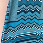 Alexis Maxi Skirt Patchwork Pattern Blue Size Medium Coasta Grandma Knit Made US Photo 6