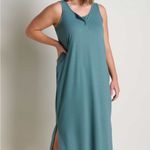 Toad&Co Olive Piru Henley Tank Dress Maxi Length Size Medium Green Photo 7