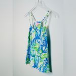 Lilly Pulitzer  Crystal Coast Silk Dusk Racerback Tank Top Shirt Blouse Size XS Photo 5