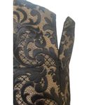 Ann Taylor  LOFT Strapless Black Gold Brocade Mini Dress 4 Formal Whimsy Fairy‎ Photo 6