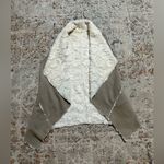 Altar'd State  Suede Faux Fur Vest brown white open front size Medium Photo 5