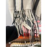 Banana Republic  Plaid Cashmere Blend Poncho Cream Black Womens Fall Winter Photo 6