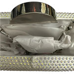 Nina Pacey White AB Allover Crystal Minaudiere NWT Evening Clutch Shoulder Bag Photo 5