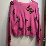Forever 21  Oversized Pink Butterfly Cardigan Photo 2