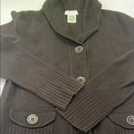 Kate Hill  Chocolate Knit Cardigan Photo 3