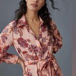 MISA Los Angeles NWT  Coralie Pink Floral Maxi Shirt Dress sz XS Photo 4