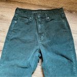 American Eagle Teal Corduroy Mom Straight Jeans Size 0 Photo 7