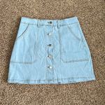 Women’s Light Wash Jean Skirt. Blue Photo 0