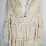 Miss Ord Bell Sleeves Mini Dress Cream Womens Est. MED NWT Coquette Babydoll Photo 0